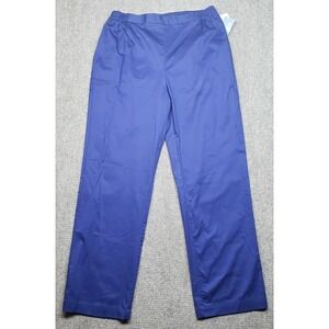 Koret Dress Pants Womens 14 Blue Comfort Stretch Straight High Rise Pull On New